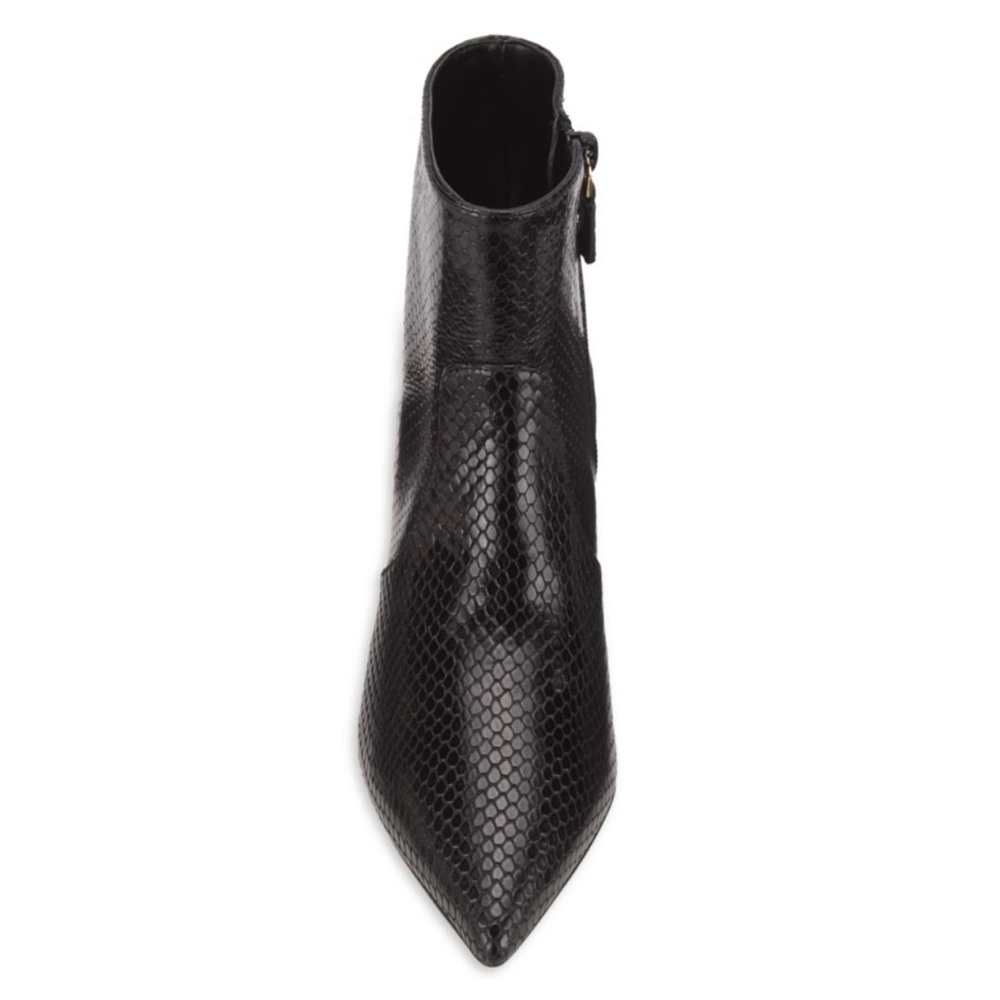 NWT Stuart Weitzman Black Snakeskin Ankle Boots 5.5